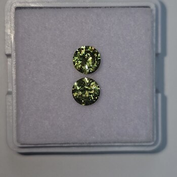 Круг 5,00 мм, 4/1, Вес пары: 1,03 ct. - Ювелирные изделия, бижутерия