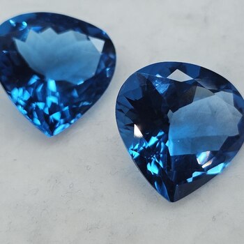 Сердце 19,00*19,00 мм h = 9,60 мм, вес пары: 41,82 ct. - Ювелирные изделия, бижутерия